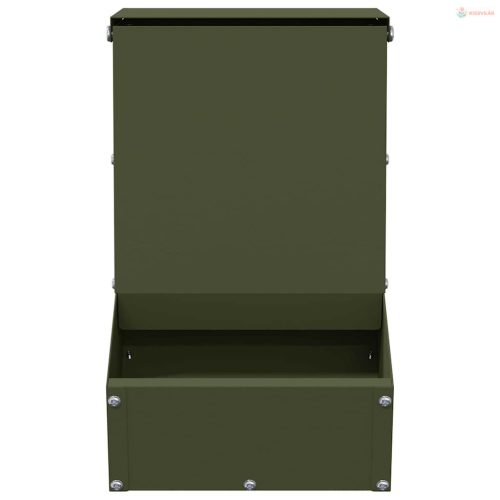 Nyúl Etető Olajzöld 17,5 x 26 x 28,5 cm Hidegen Hengerelt Acél