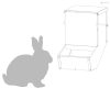 Nyúl Etető Ezüst 17,5 x 26 x 28,5 cm Horganyzott acél