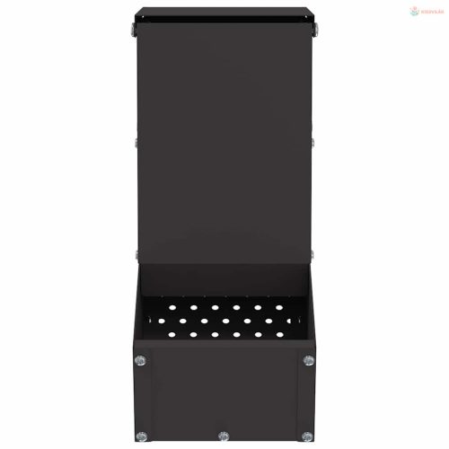 Nyúl Etető Fekete 12,5 x 26 x 28,5 cm Hidegen Hengerelt Acél