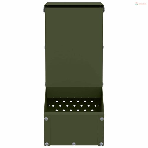 Nyúl Etető Olajzöld 12,5 x 26 x 28,5 cm Hidegen Hengerelt Acél