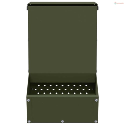 Nyúl Etető Olajzöld 17,5 x 26 x 28,5 cm Hidegen Hengerelt Acél