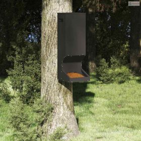   Szarvas etető Fekete 28 x 30 x 80 cm Hidegen Hengerelt Acél