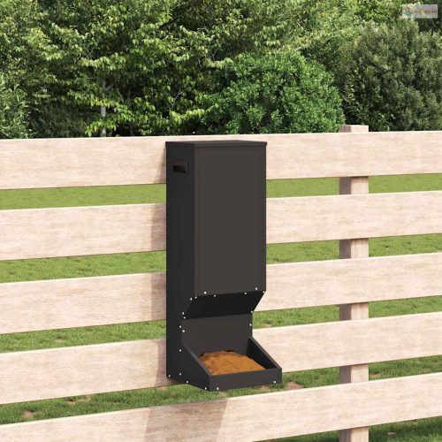 Szarvas etető Fekete 28 x 30 x 80 cm Hidegen Hengerelt Acél