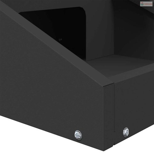 Szarvas etető Fekete 28 x 30 x 80 cm Hidegen Hengerelt Acél