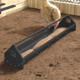 Csirke Etető Tál Fekete 108 x 20,5 x 20 cm