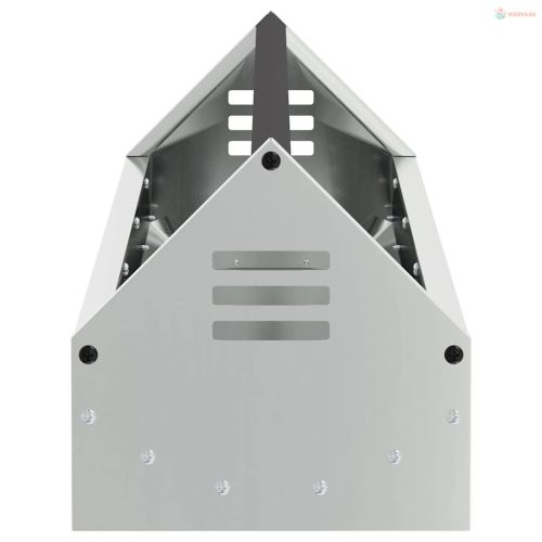 Csirke Etető Tál Ezüst 108 x 20,5 x 20 cm Horganyzott acél