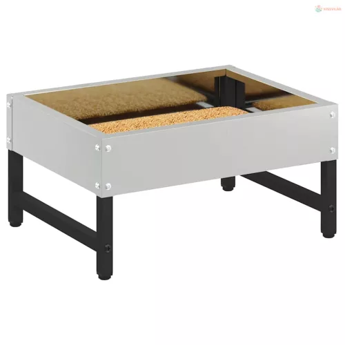 Madár Etető Ezüst 80 x 28 x 13.5 cm Horganyzott acél