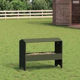 Állattenyésztési takarmányzó Olajzöld 79 x 35 x 62 cm