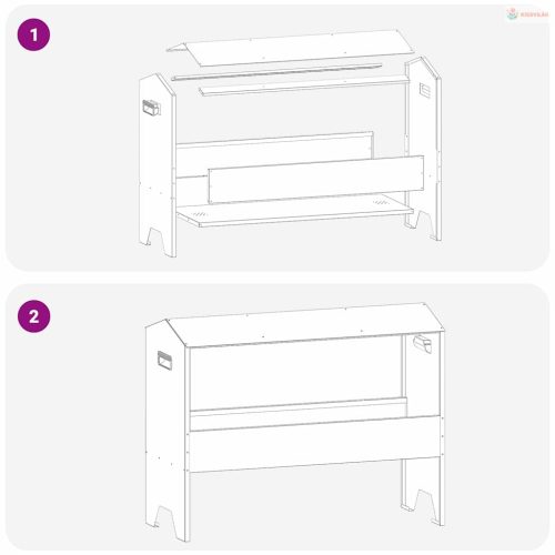 Állattenyésztési takarmányzó Olajzöld 79 x 35 x 62 cm