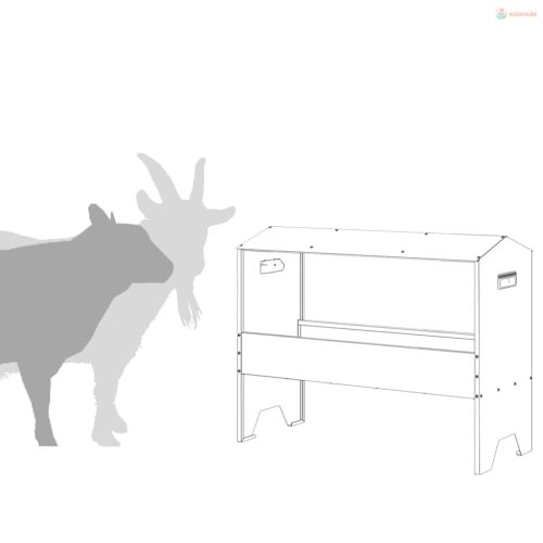 Állattenyésztési takarmányzó Ezüst 79 x 35 x 62 cm