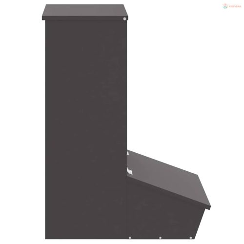 Disznó Etető Fekete 55 x 38 x 76 cm Hidegen Hengerelt Acél