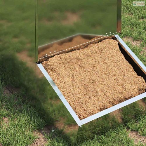 Disznó Etető Ezüst 55 x 38 x 76 cm Horganyzott acél