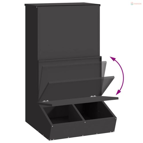 Disznó Etető Fekete 55 x 51 x 91,5 cm Hidegen Hengerelt Acél