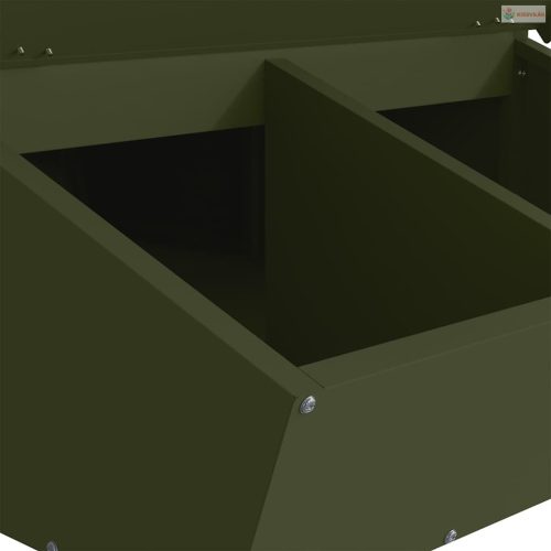 Disznó Etető Olajzöld 55 x 51 x 91,5 cm Hidegen Hengerelt Acél