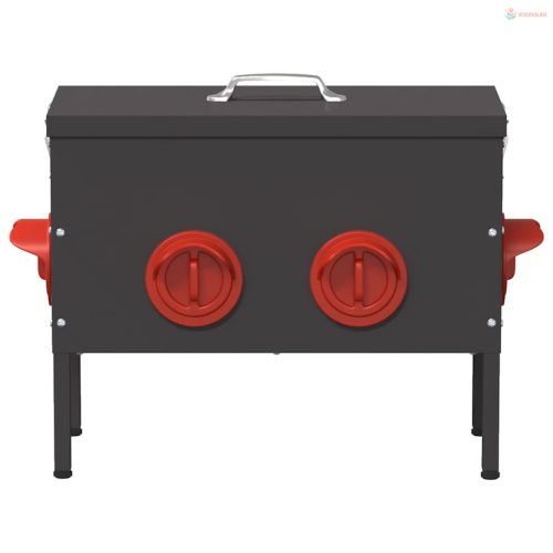 Csirke etető Fekete 41,5 x 20,5 x 33 cm Hidegen Hengerelt Acél