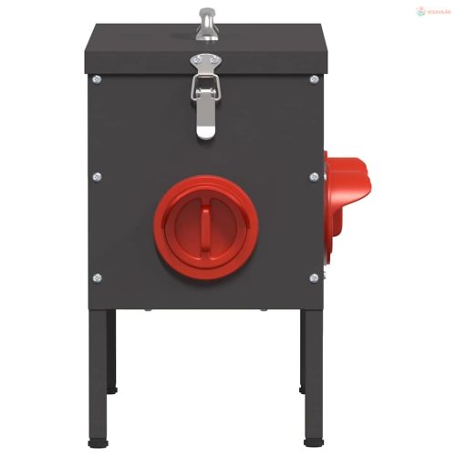 Csirke etető Fekete 41,5 x 20,5 x 33 cm Hidegen Hengerelt Acél