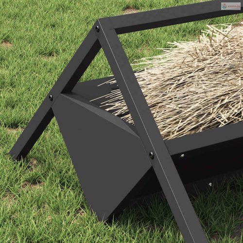 Állattenyésztési takarmányzó Fekete 111 x 76 x 38 cm