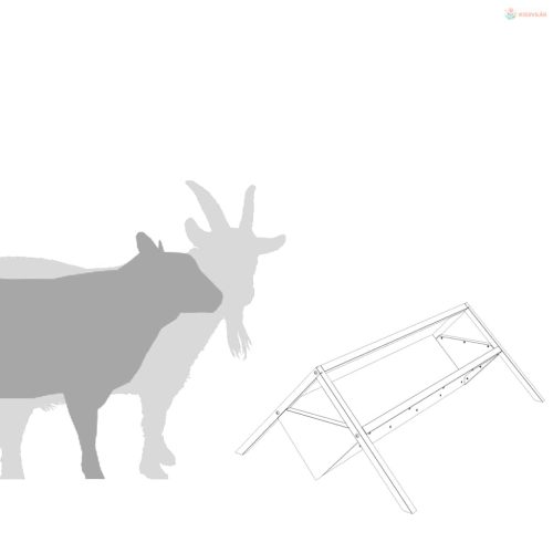 Állattenyésztési takarmányzó Olajzöld 111 x 76 x 38 cm