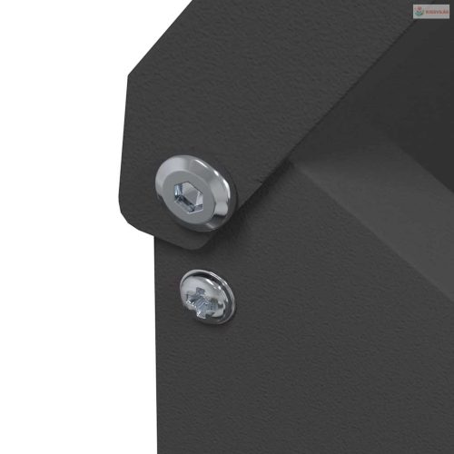 Csirke etető Fekete 21 x 16 x 33 cm Hidegen Hengerelt Acél