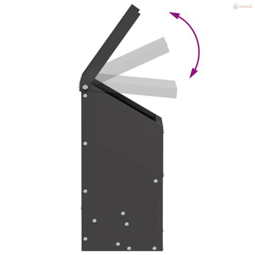 Csirke etető Fekete 21 x 16 x 33 cm Hidegen Hengerelt Acél