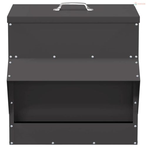 Csirke etető Fekete 40,5 x 45 x 41 cm Hidegen Hengerelt Acél