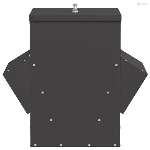Csirke etető Fekete 40,5 x 45 x 41 cm Hidegen Hengerelt Acél