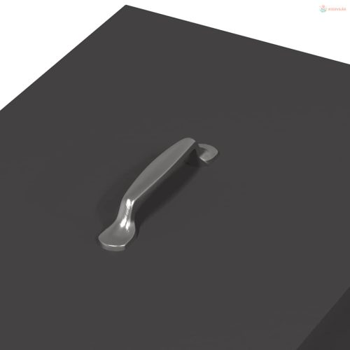 Csirke etető Fekete 40,5 x 45 x 41 cm Hidegen Hengerelt Acél