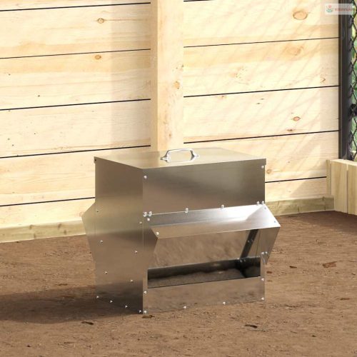 Csirke etető Ezüst 40,5 x 45 x 41 cm Horganyzott acél