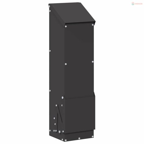 Csirke etető Fekete 13 x 12 x 51 cm Hidegen Hengerelt Acél