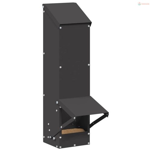 Csirke etető Fekete 13 x 12 x 51 cm Hidegen Hengerelt Acél