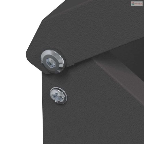 Csirke etető Fekete 13 x 12 x 51 cm Hidegen Hengerelt Acél