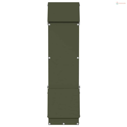 Csirke etető Olajzöld 13 x 12 x 51 cm Hidegen Hengerelt Acél