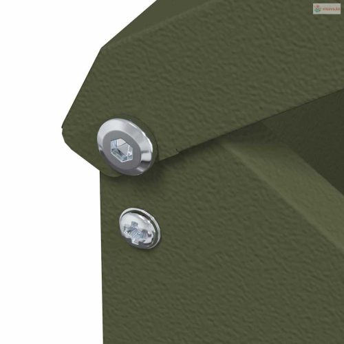 Csirke etető Olajzöld 13 x 12 x 51 cm Hidegen Hengerelt Acél