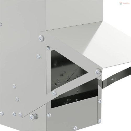 Csirke etető Ezüst 13 x 12 x 51 cm Horganyzott acél