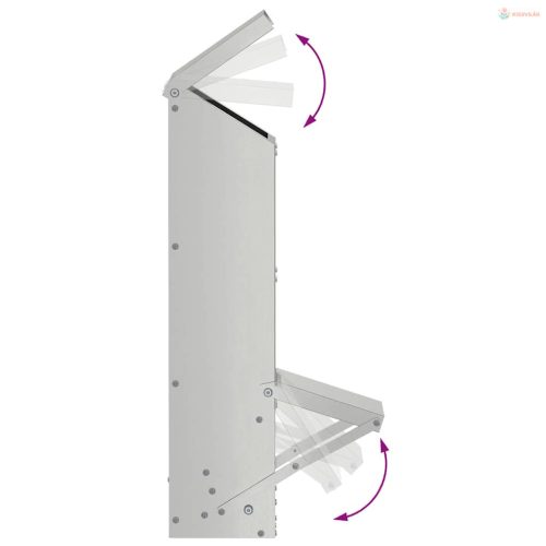 Csirke etető Ezüst 13 x 12 x 51 cm Horganyzott acél
