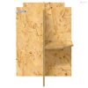 Terrárium alap polcokkal Barna 100 x 40 x 50 cm OSB