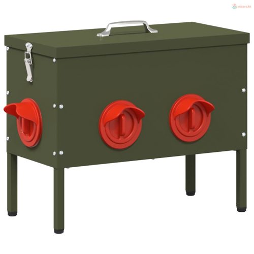 Csirke etető 2 pcs Olajzöld 41,5 x 20,5 x 33 cm