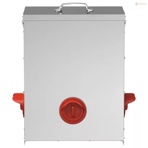Csirke etető 2 pcs Ezüst 32,5 x 20,5 x 43 cm Horganyzott acél