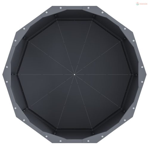 Növénytartó Antracit 60 x 60 x 35 cm Acél