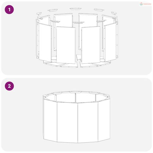 Növénytartó Ezüst 60 x 60 x 35 cm Horganyzott acél