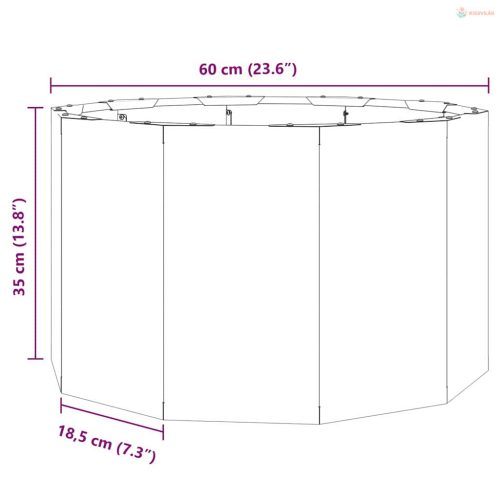 Növénytartó Ezüst 60 x 60 x 35 cm Horganyzott acél