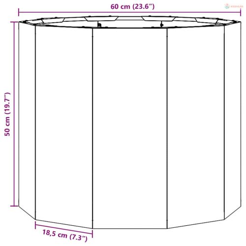 Növénytartó Fehér 60 x 60 x 50 cm Acél