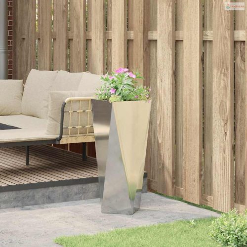 Növénytartó Ezüst 30 x 30 x 75 cm Horganyzott acél