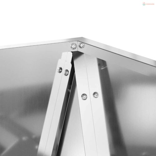 Növénytartó Ezüst 40 x 40 x 75 cm Horganyzott acél