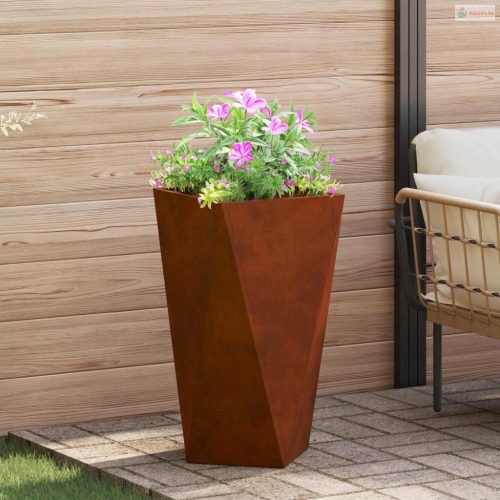 Növénytartó 2 pcs Rozsdás 40 x 40 x 75 cm Időjárásálló acél