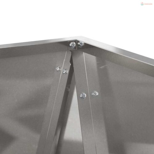 Növénytartó Ezüst 50 x 50 x 75 cm Rozsdamentes acél