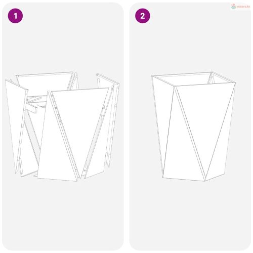 Növénytartó 2 pcs Rozsdás 50 x 50 x 75 cm Időjárásálló acél