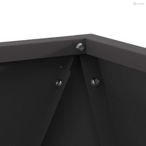 Növénytartó 2 pcs Fekete 30 x 30 x 30 cm Acél