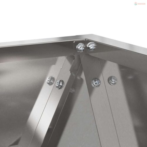 Növénytartó Ezüst 30 x 30 x 30 cm Rozsdamentes acél