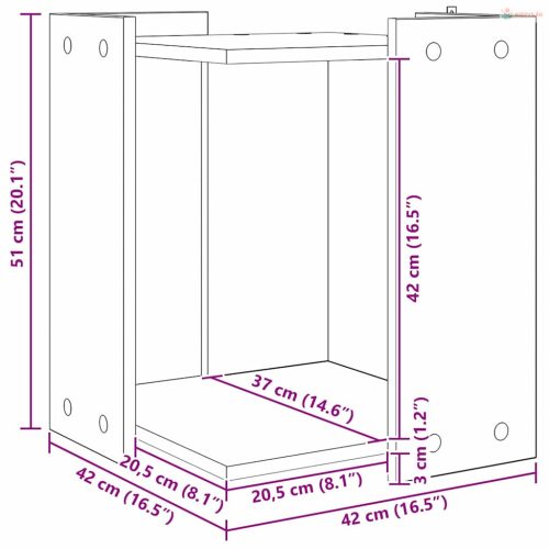 Macska Alomtálca Bútor Fekete tölgy 42 x 42 x 51 cm Faanyag